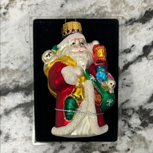 2006 Santa Claus Blown Glass Christmas Tree Ornament